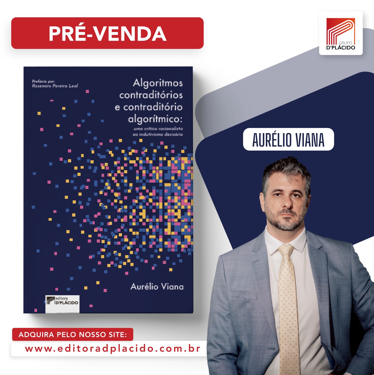 Pré-venda do livro Algoritmos contraditórios e contraditório algorítmico, de Aurélio Viana